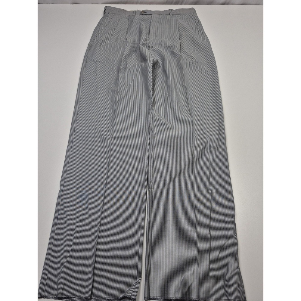 Confezioni Riserva Dress Pants Mens 34x36 Gray Wool Pleated Unhemmed Italy NWT